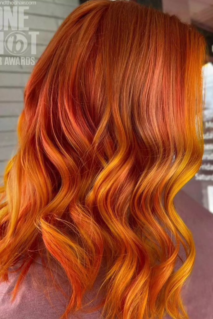 رنگ موی نارنجی قرمز 