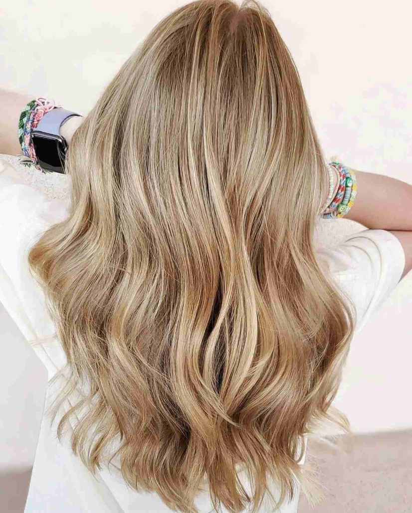 موهای زیبا با سایه های بلوند عسلی 
