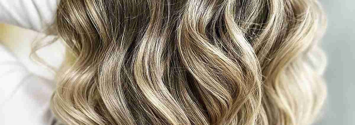 هایلایت بلوند در بین موهای قهوه ای